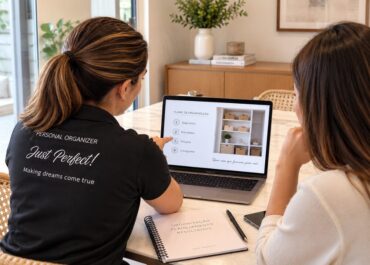 Personal organizer dando consultoria de organização